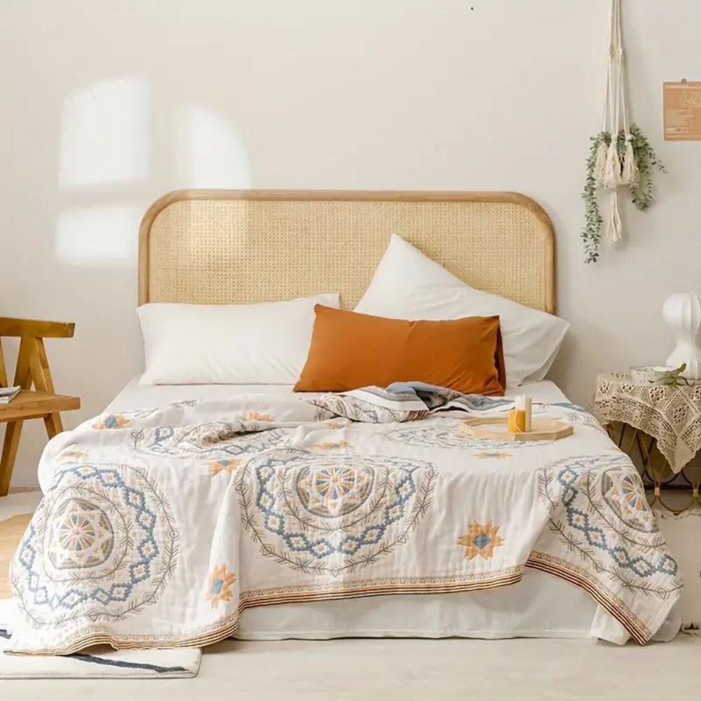 Serene Mandala | Plaid en coton – 60"x80"