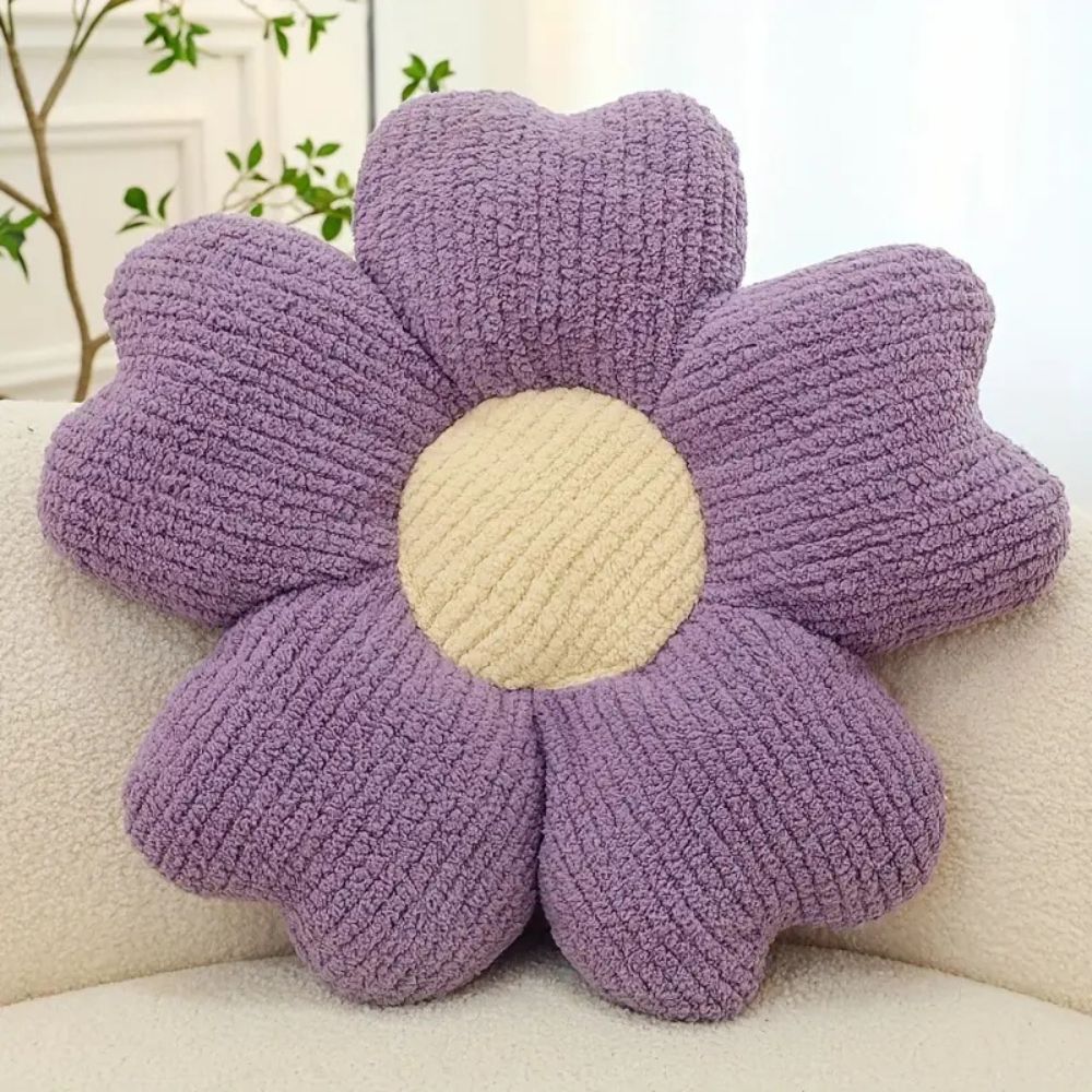 Coussin en forme de fleur épanouie