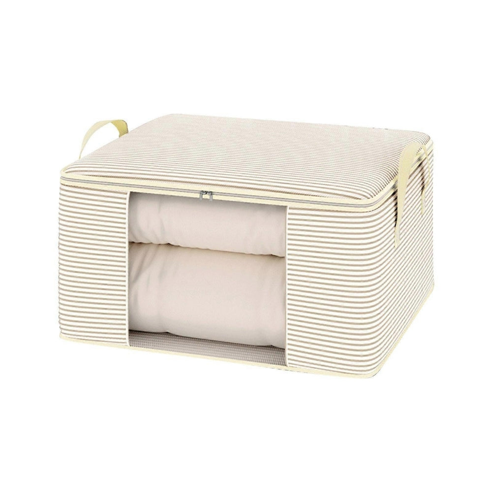 Housse de rangement pliable à rayures classiques