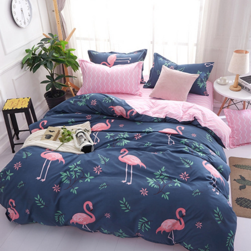 Flamingo Oasis | Parure de couette 3 pièces – Twin(55"x83")