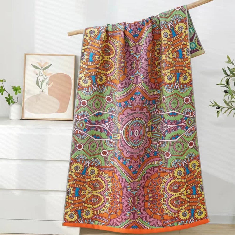 Serviette de bain en gaze de coton marocaine