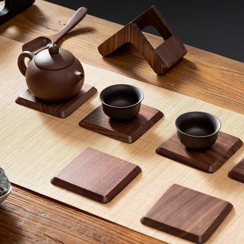 Set de sous-verres empilables en bois | 6 pièces – Beech Wood