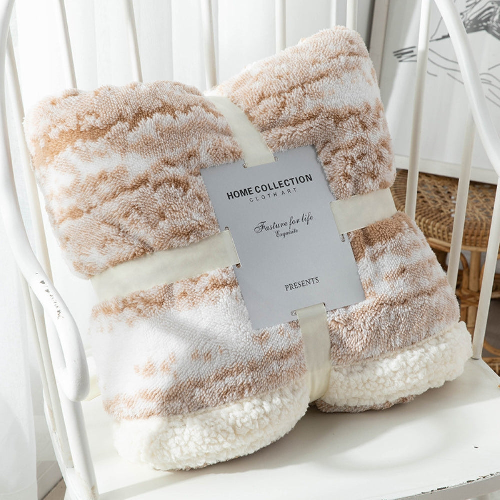 Plaid sherpa en velours Seraphina