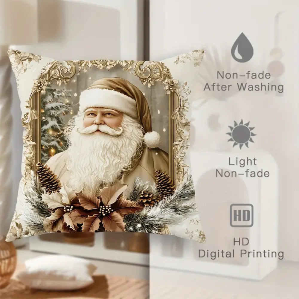 Housses de coussin de Noël en velours doré