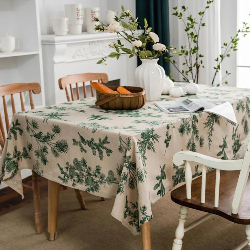 Nappe en coton motif pinède – 55"x55"