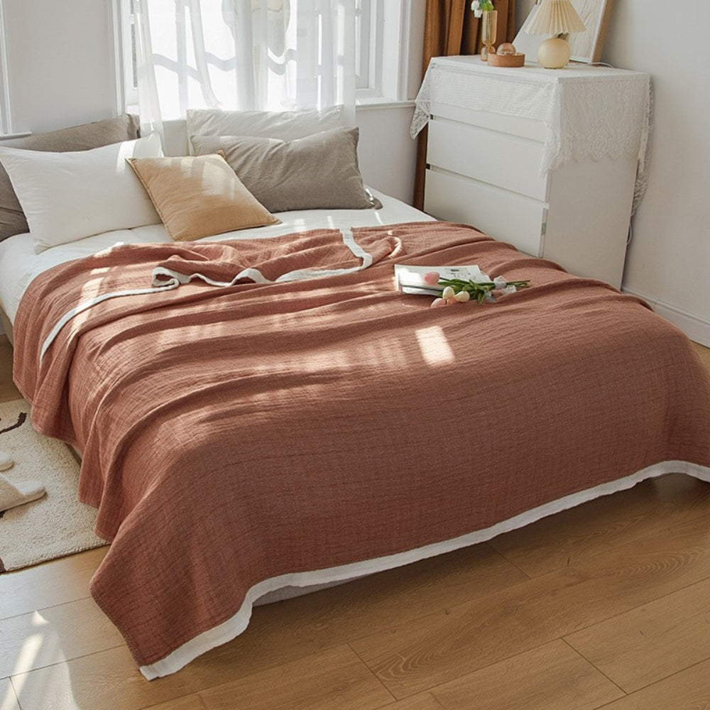 Plaid multicouche en mousseline de coton