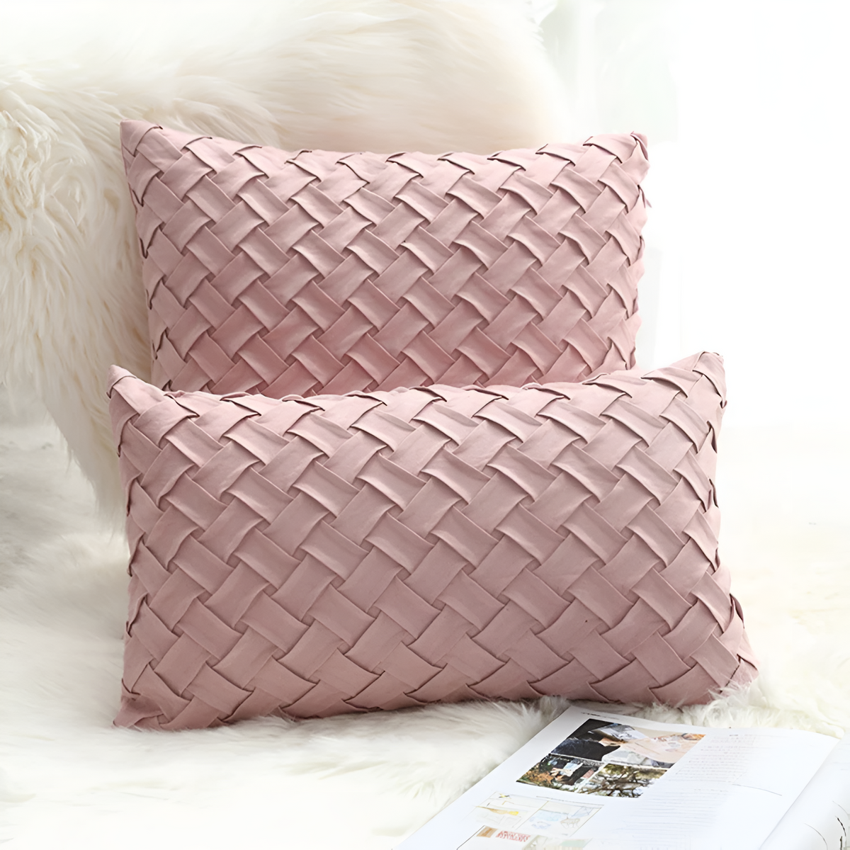 Housses de coussin tissées premium