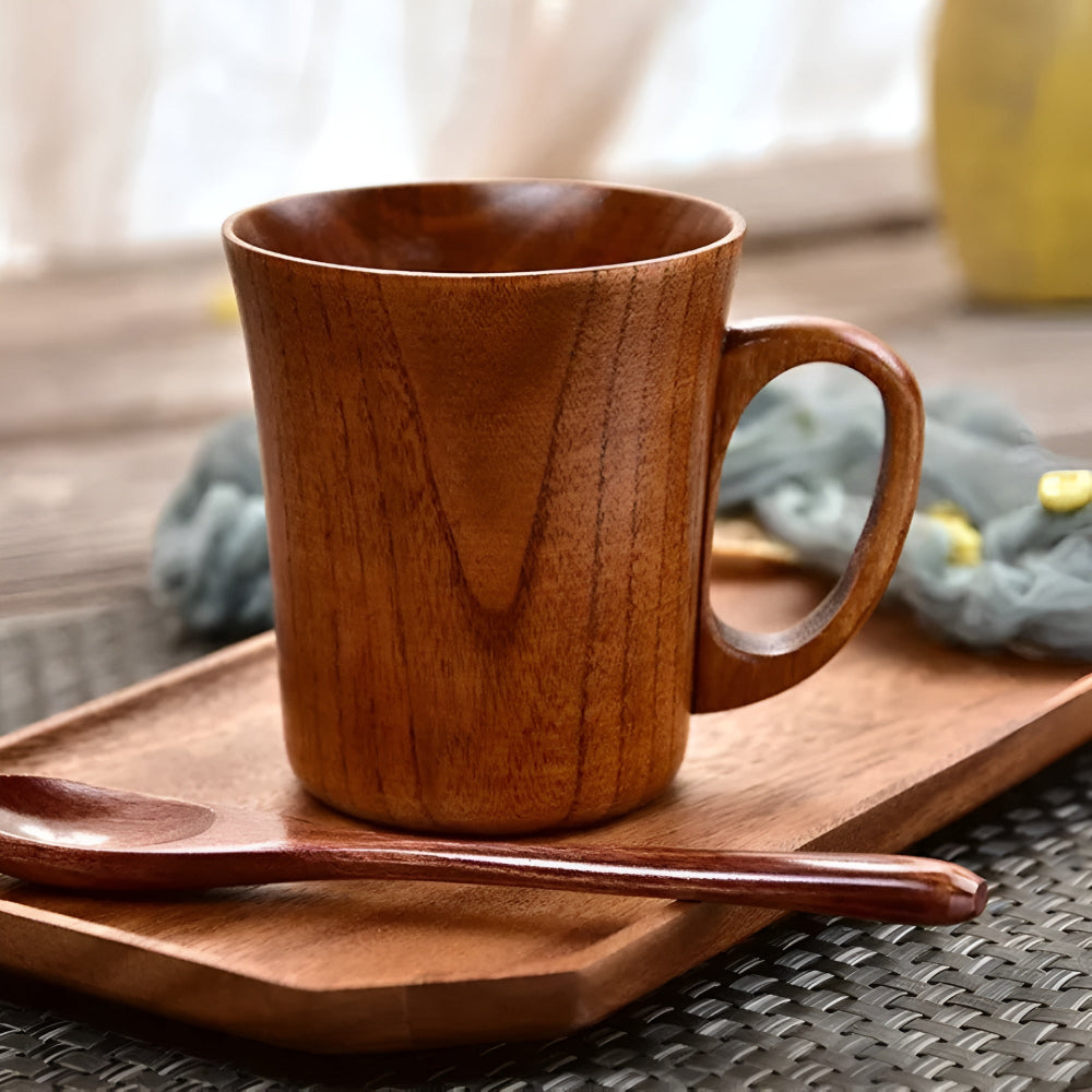 Mug en bois rustique style japonais