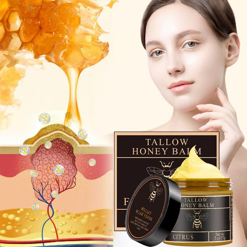 Crème Visage au Suif de Bœuf, Cire d'Abeille & Miel – Soin Nourrissant