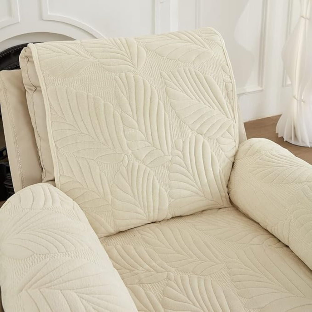 Housse de fauteuil relax motif feuilles