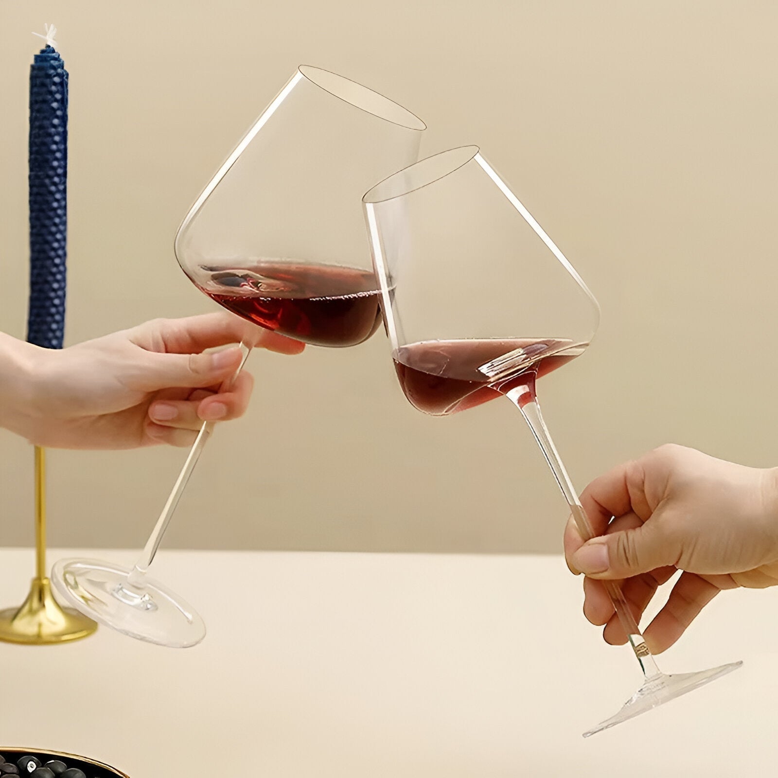 Verres a vin en cristal faits main