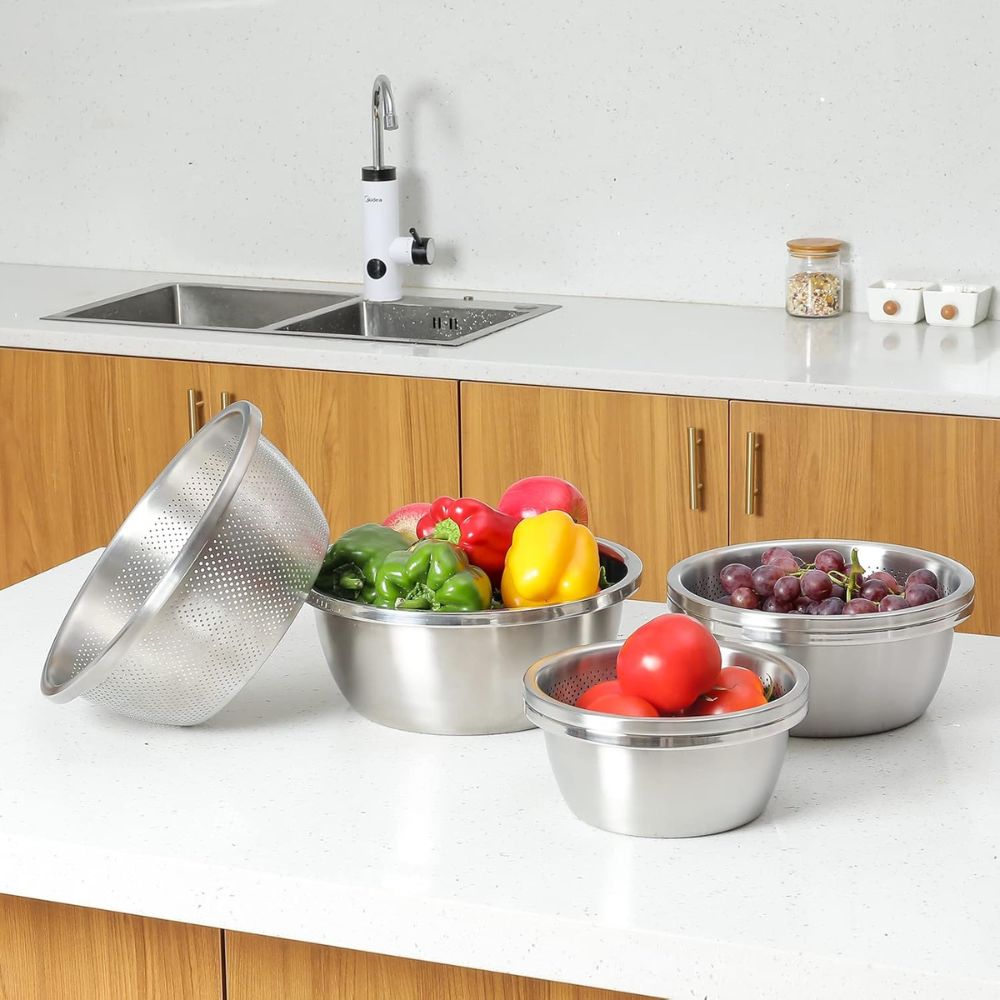 Duo de passoires en inox