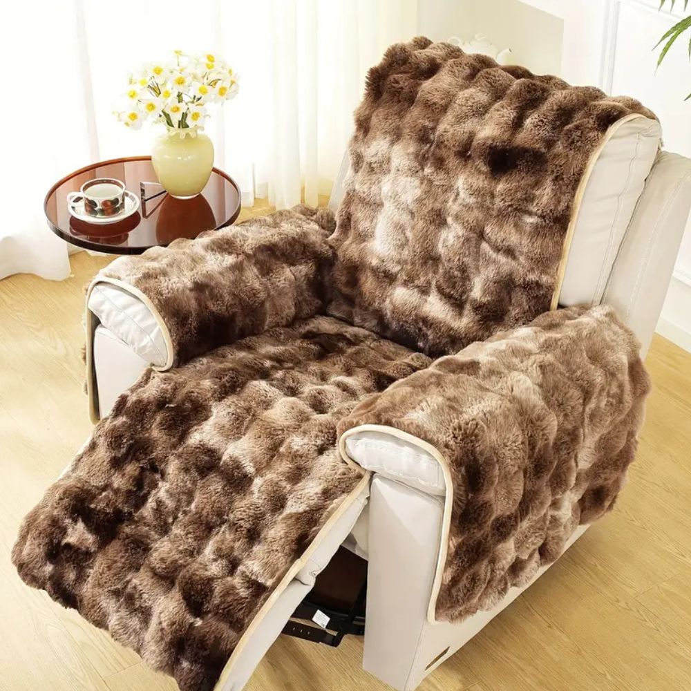 Housse de fauteuil relax en velours moelleux