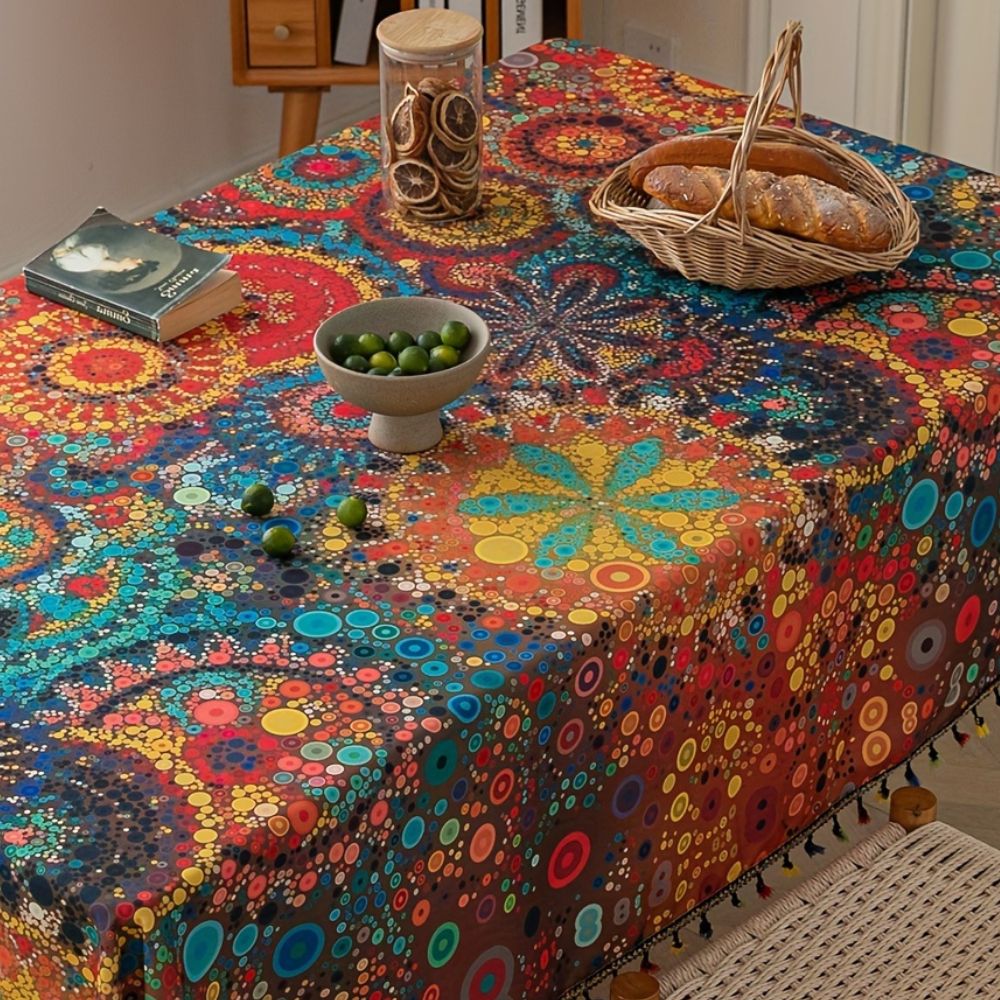 Nappe à pompons Hypno Bloom