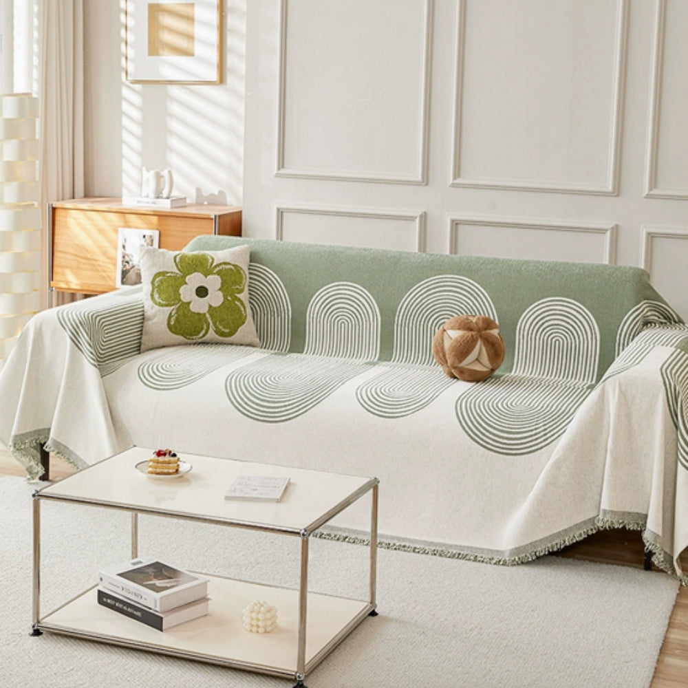 Housse de canapé en chenille Lyra – Doré Oat