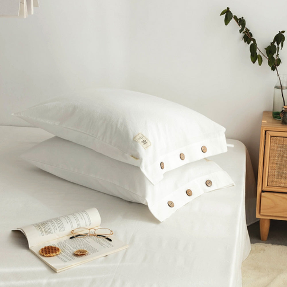 Taies d'oreiller en coton | Lot de 2