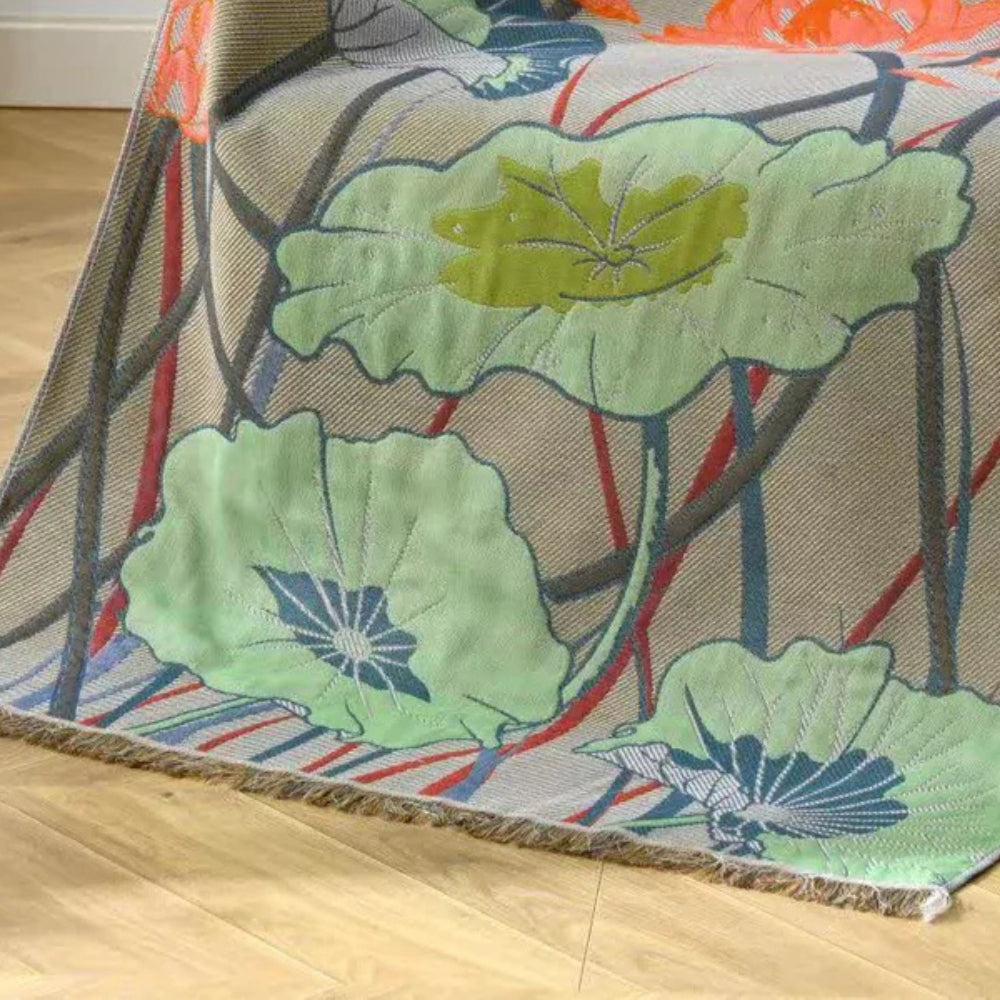Serviette en coton lotus rustique