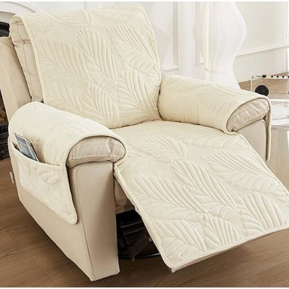 Housse de fauteuil relax motif feuilles