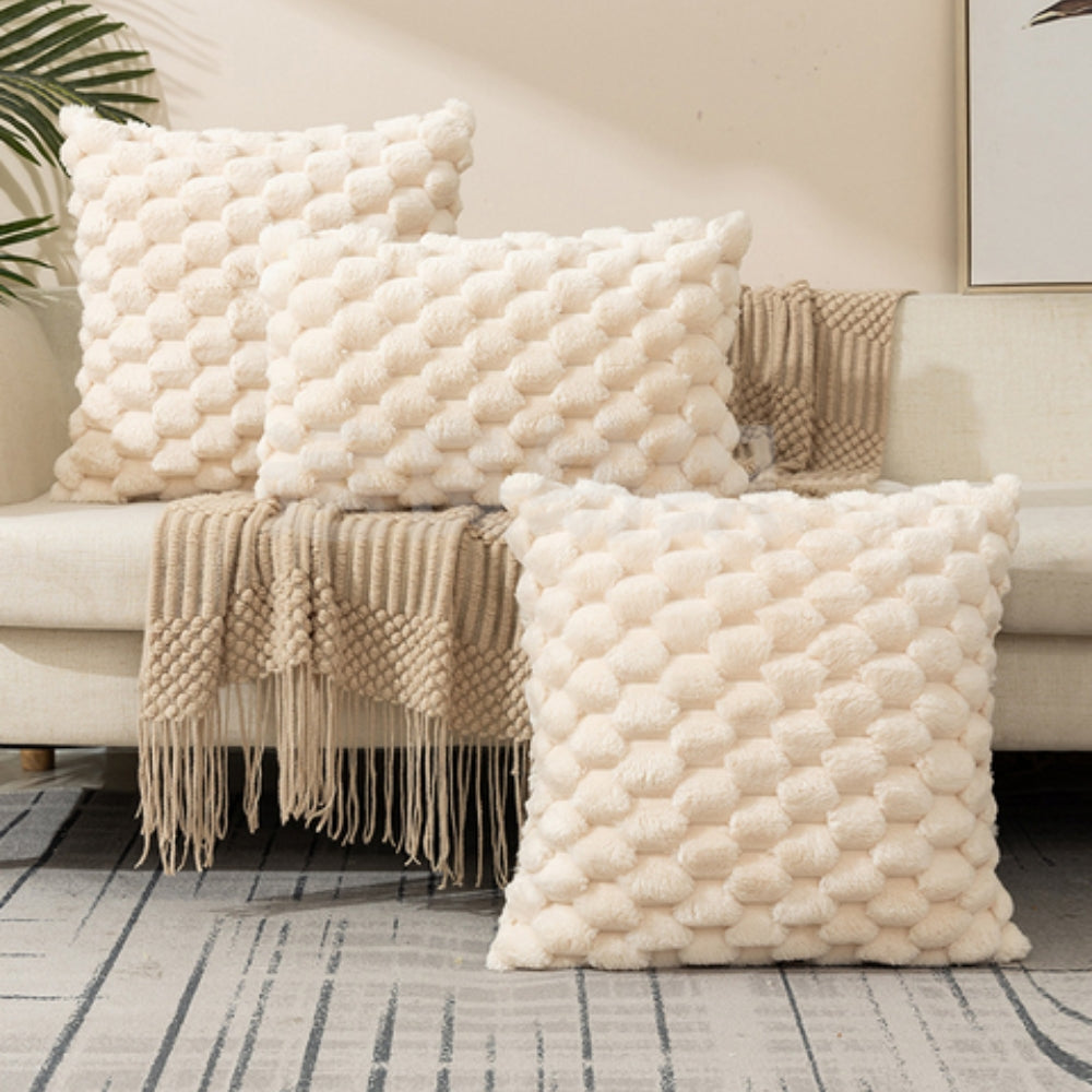 Housse de coussin marshmallow moelleuse