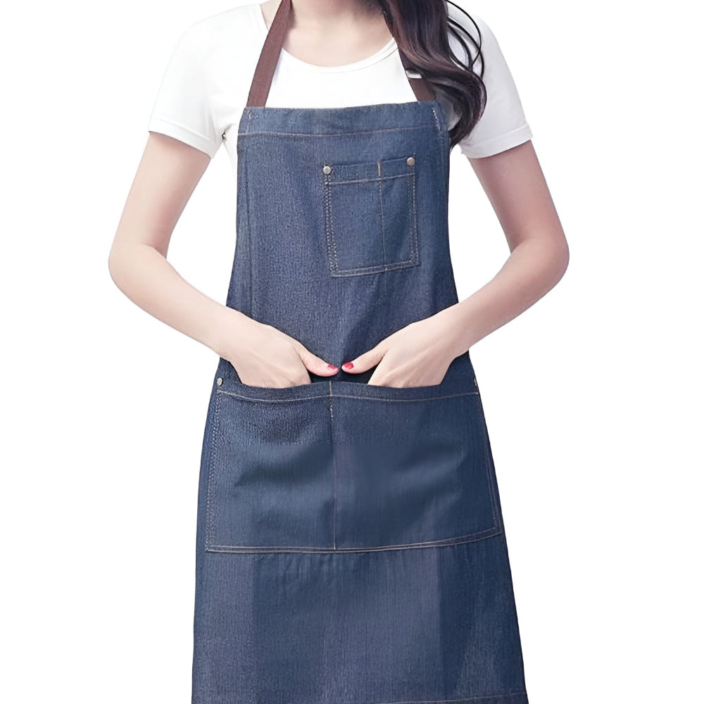 Tablier en denim réglable