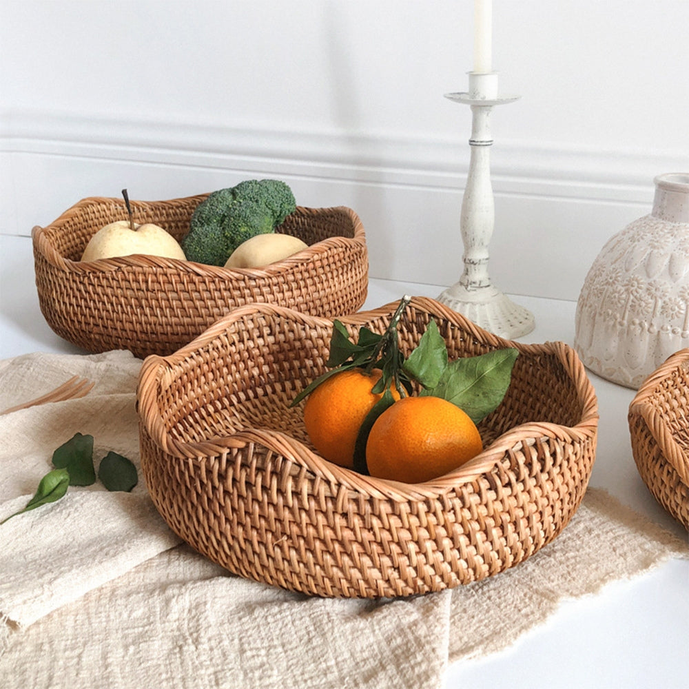 Panier en rotin tressé main