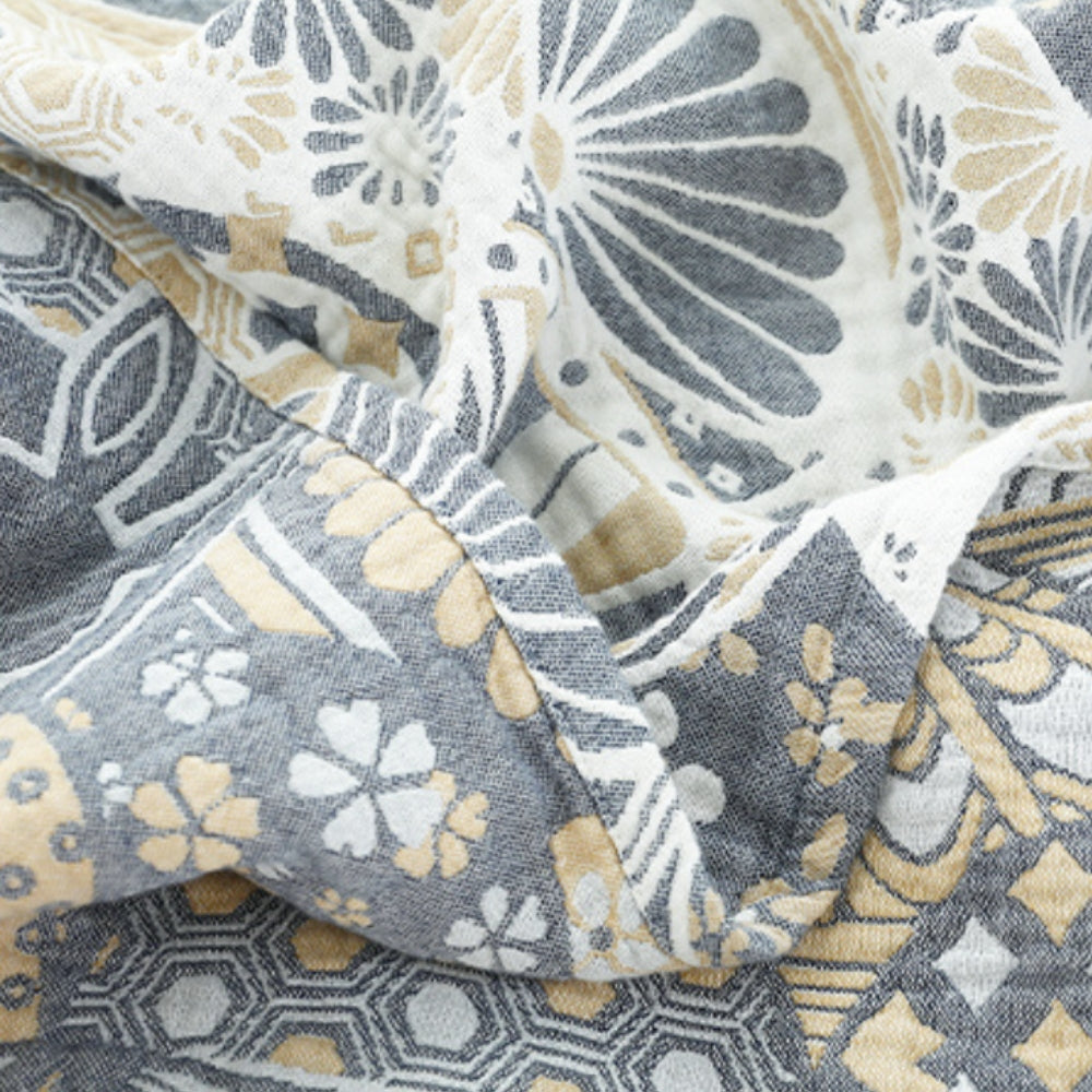 Plaid en coton quatre couches Joyful Haven