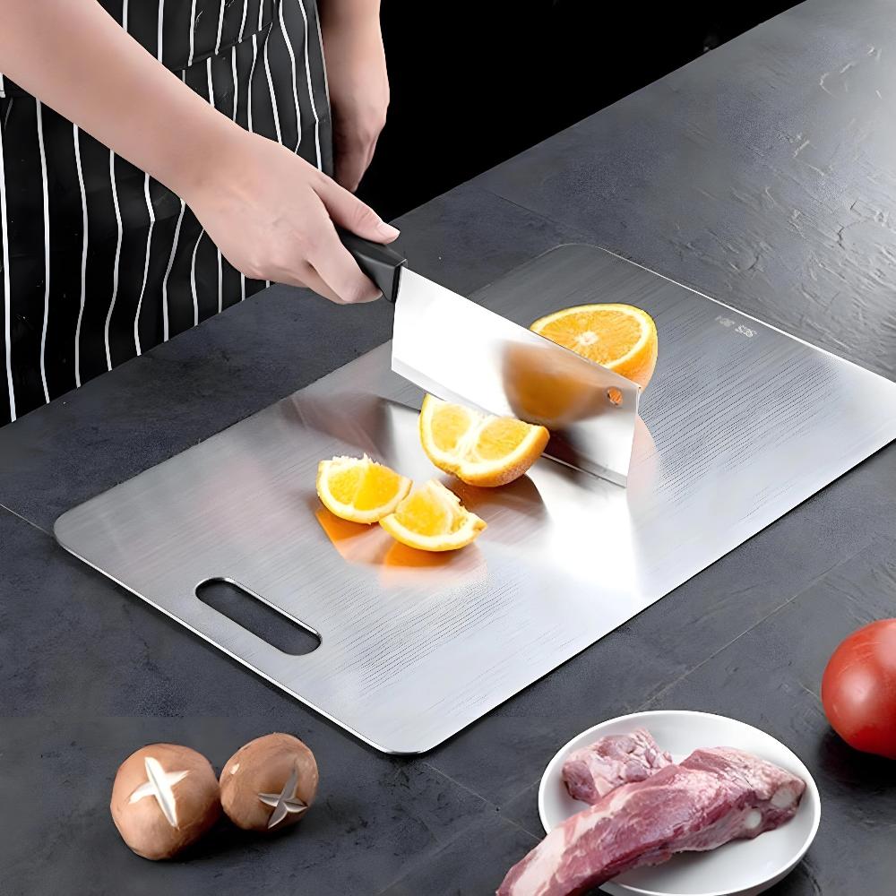 Planche à découper premium en inox