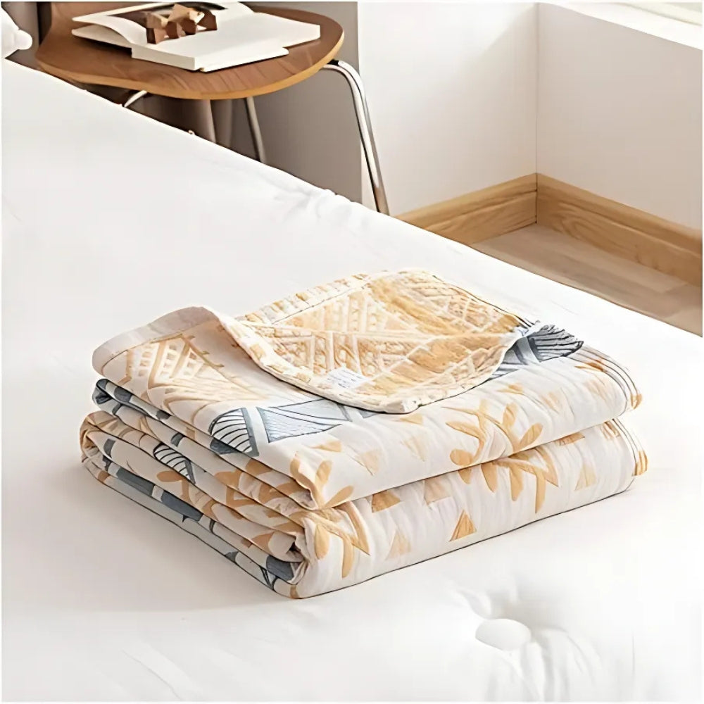 Plaid en pur coton motif aztèque