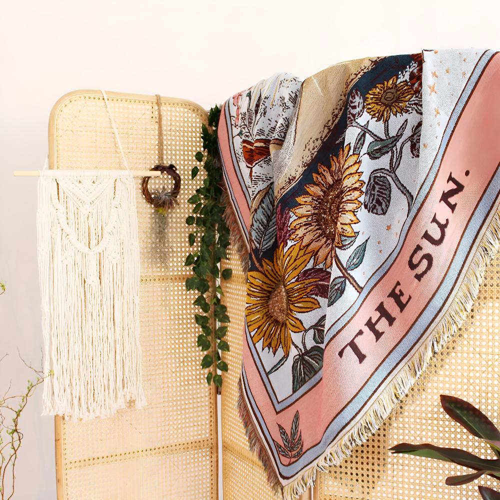 Plaid tapisserie soleil boho