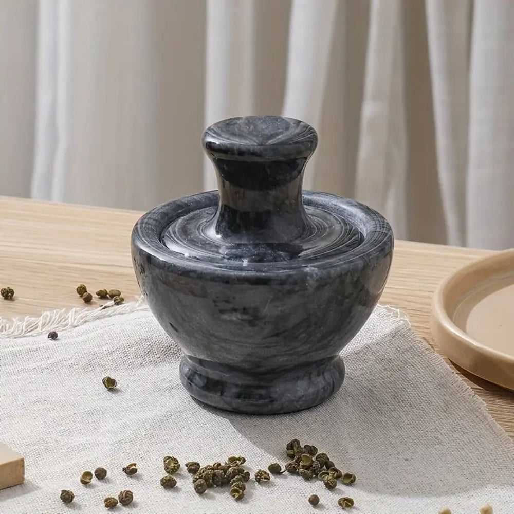 Mortier et pilon en marbre pour épices