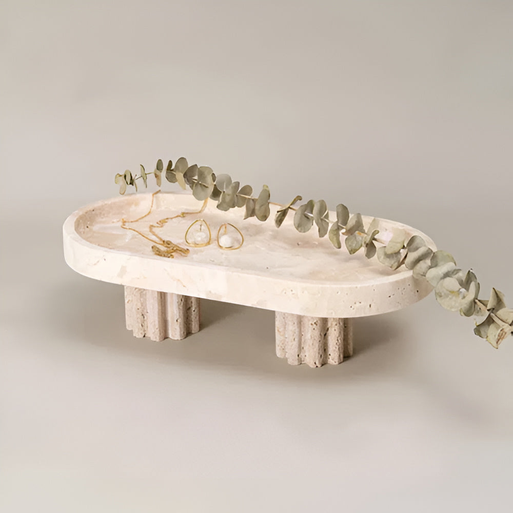 Plateau en travertin naturel Pietra – Oval