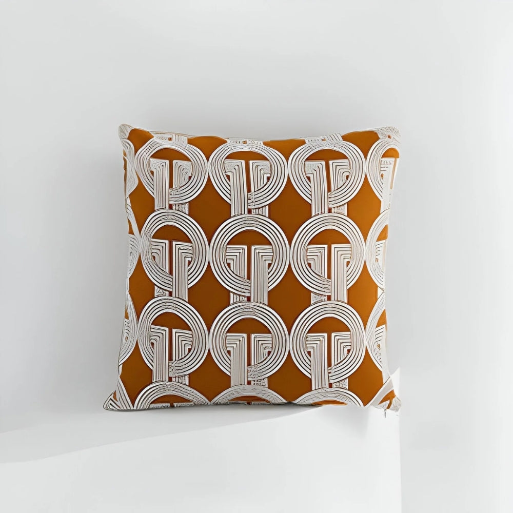 Housse de coussin motif entrelacs moderne