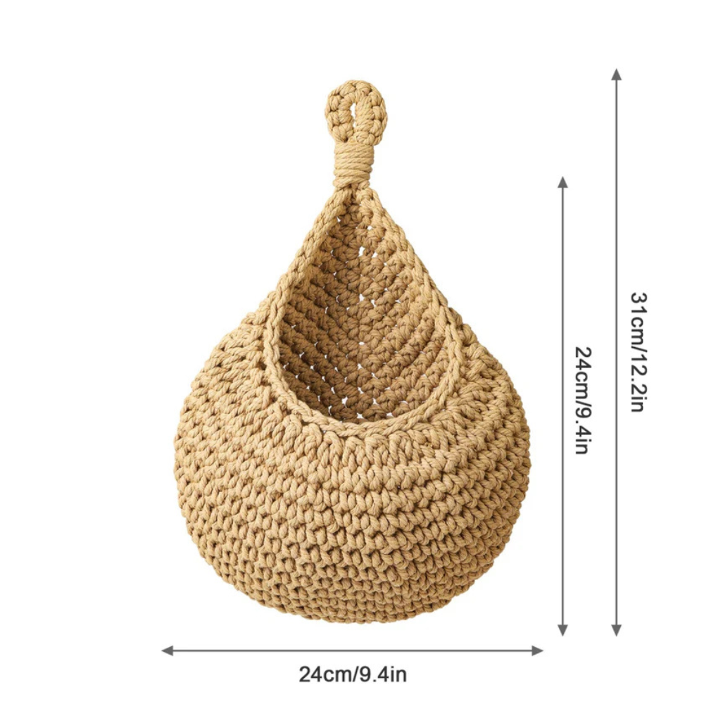 Panier suspendu boho fait main