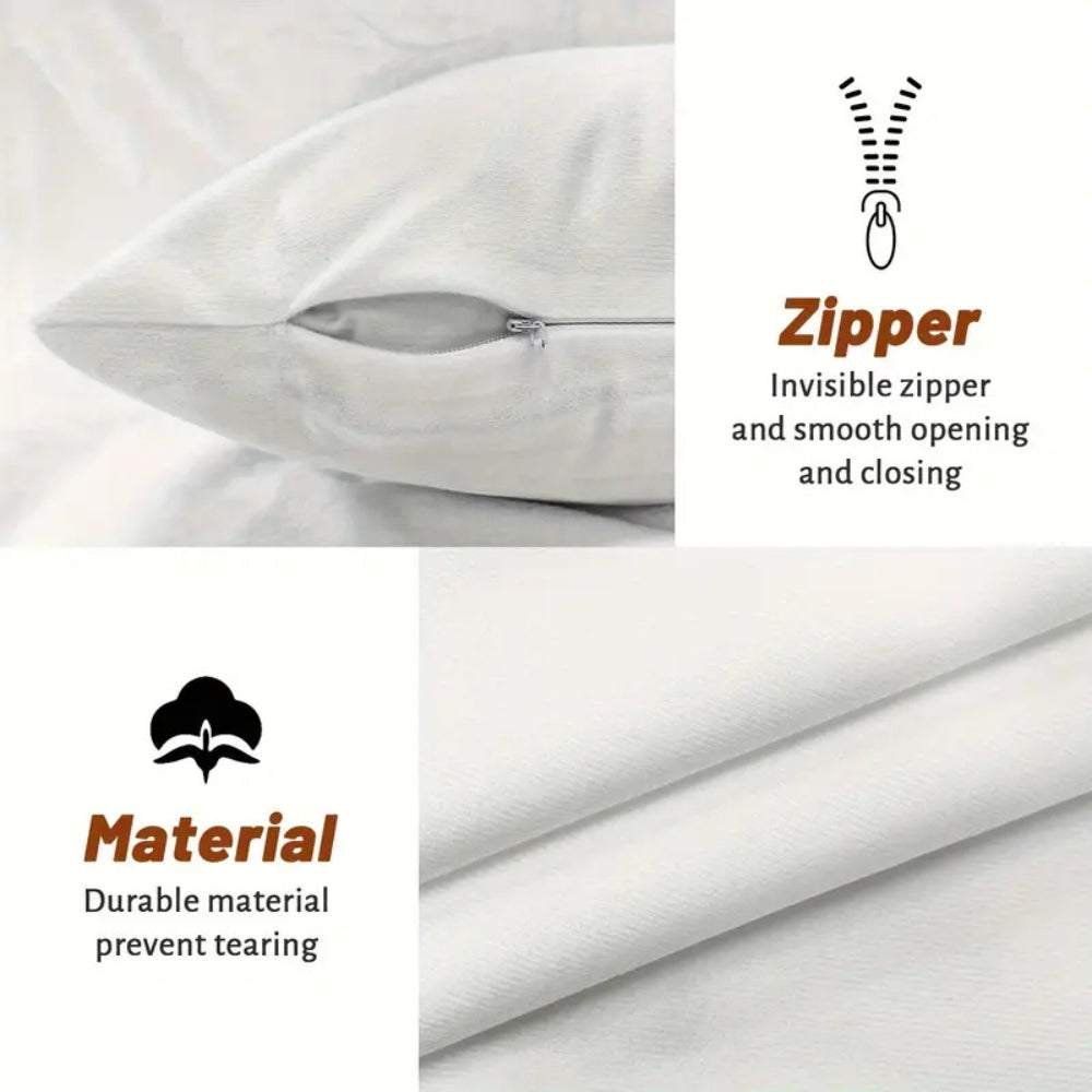 Housses de coussin de Noël en velours doré