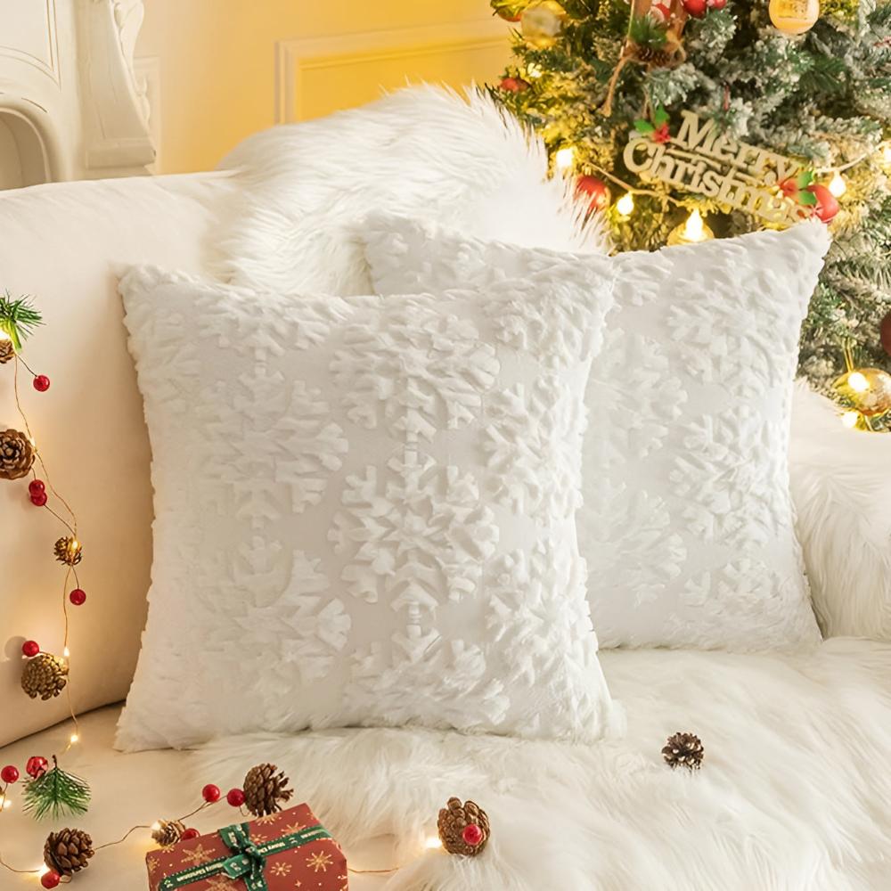 Housses de coussin flocons de neige