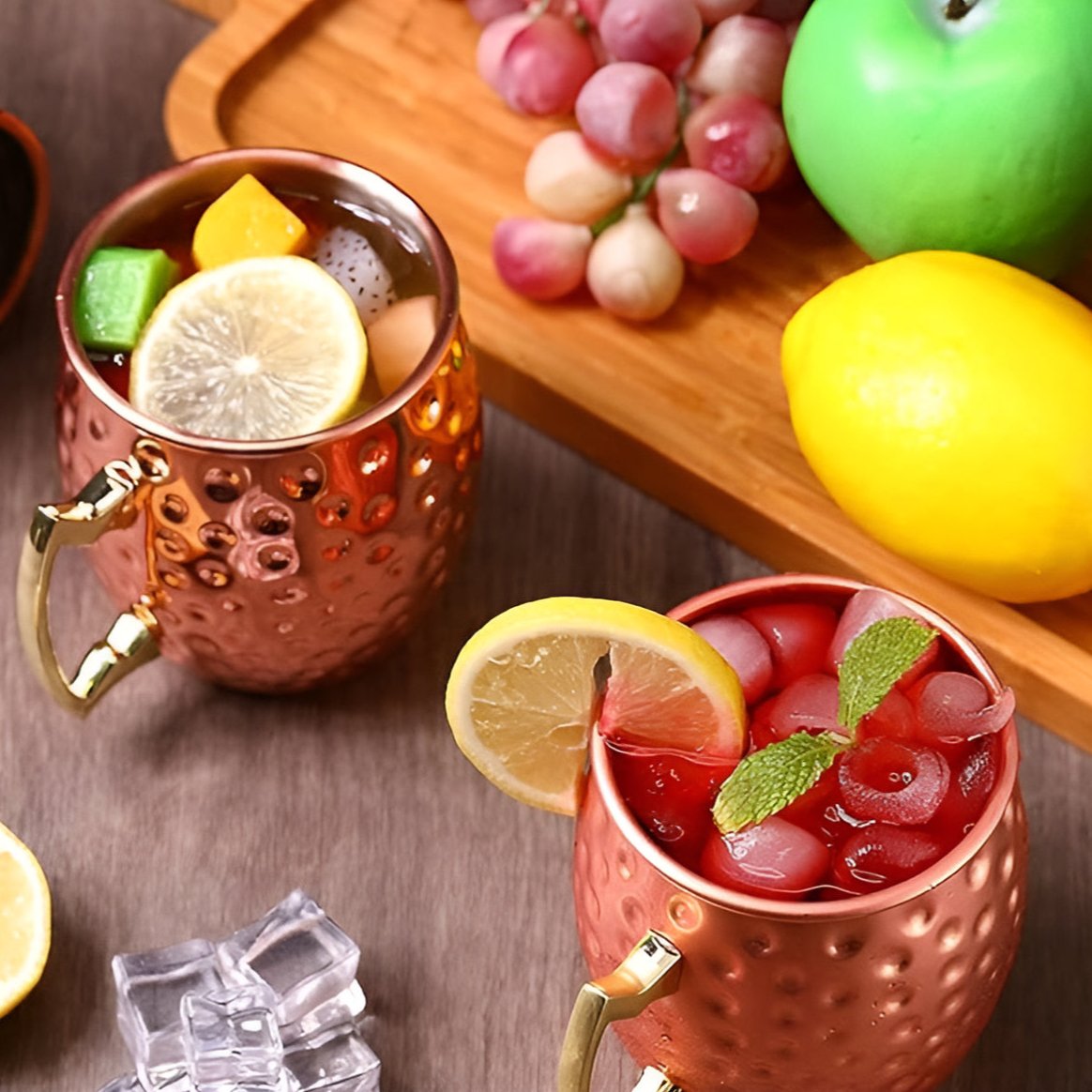 Mug en cuivre martelé