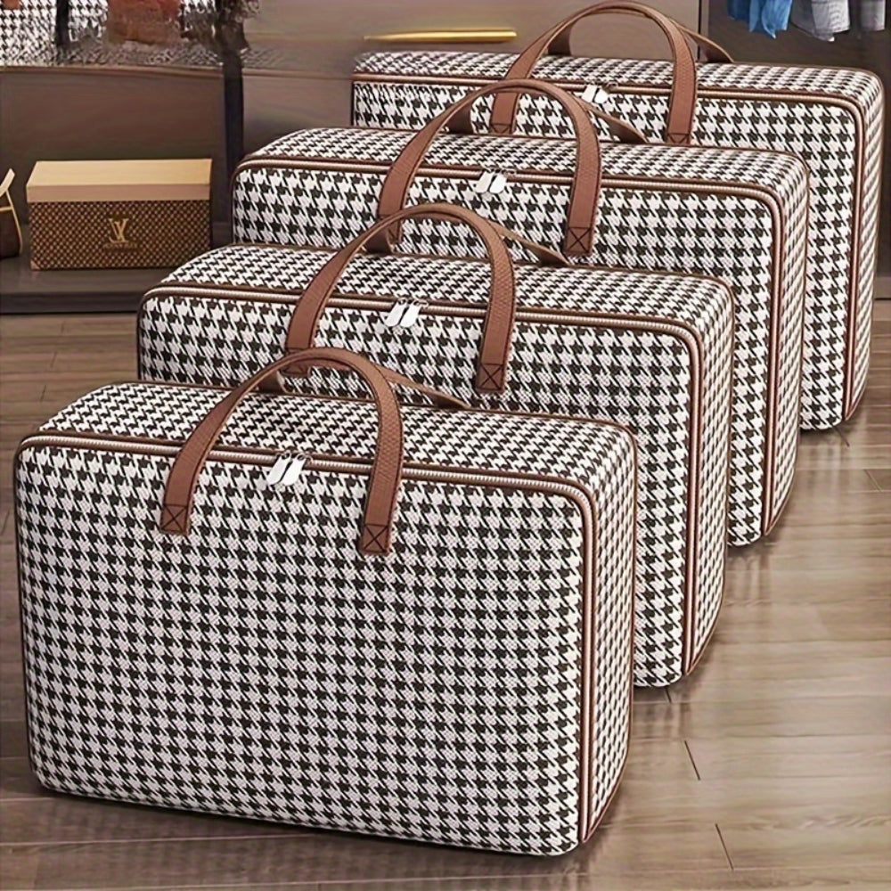 Valise de rangement grande capacité pied-de-poule – 36L