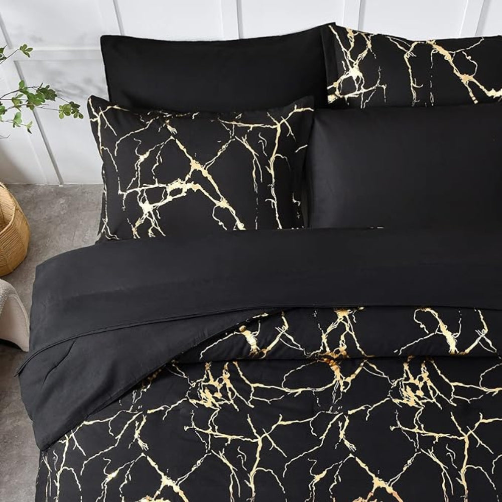 Parure de couette premium effet marbre