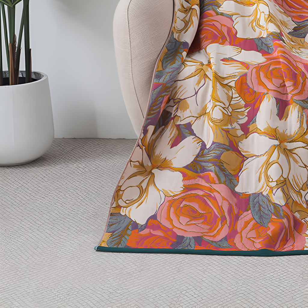 Serviette de bain en coton Serene Rose