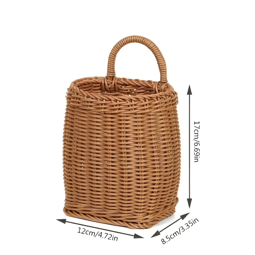 Panier de rangement en rotin tressé