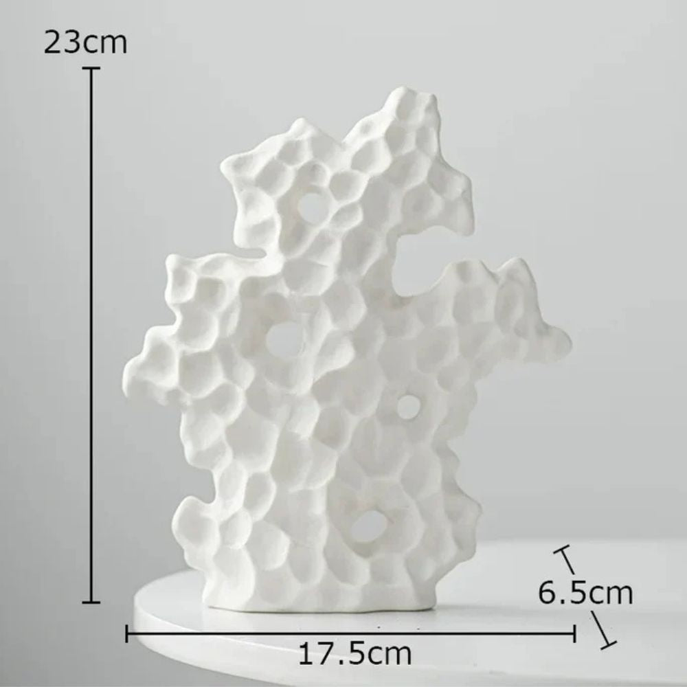 Sculpture corail en céramique