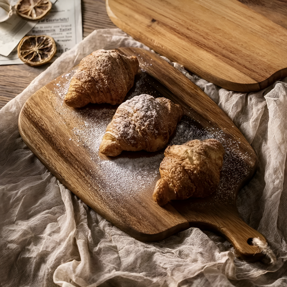 Plateau de service artisanal en bois