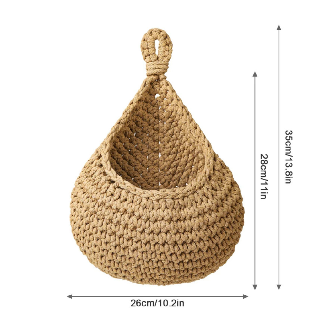 Panier suspendu boho fait main