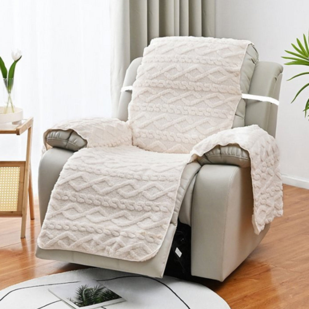 Housse de fauteuil relax à losanges – Blanc