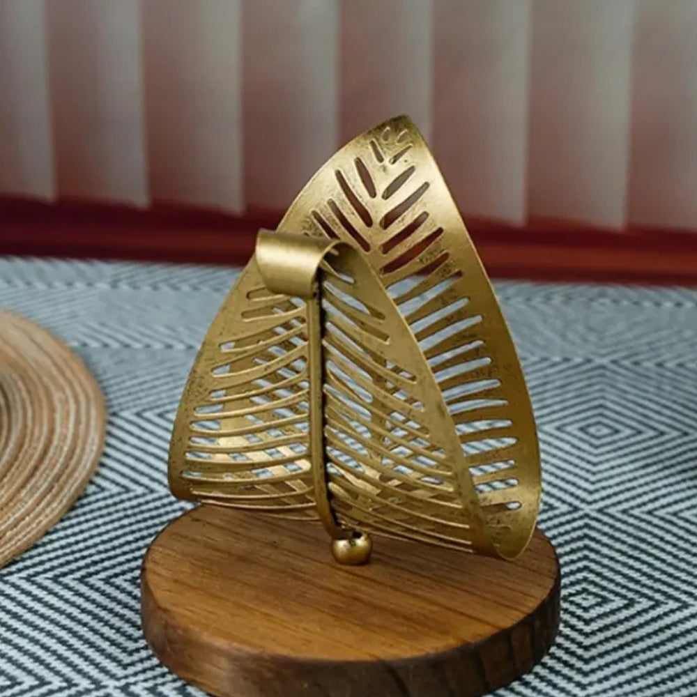 Boîte à mouchoirs en fer forme feuille