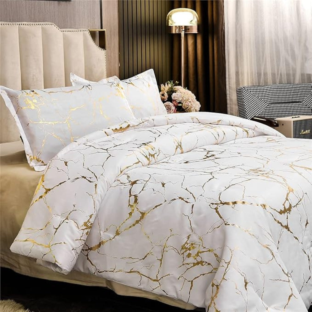 Parure de couette premium effet marbre