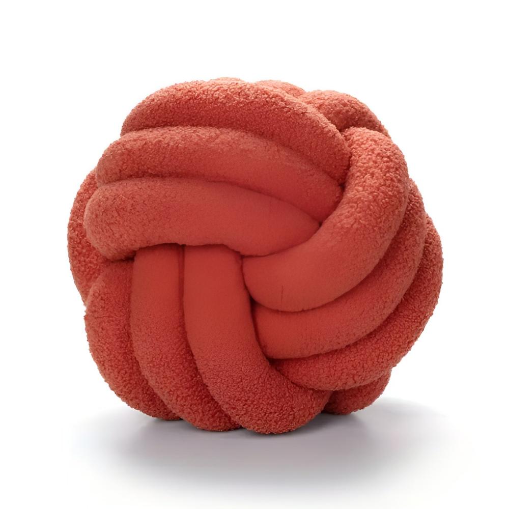Coussin bouclette noué