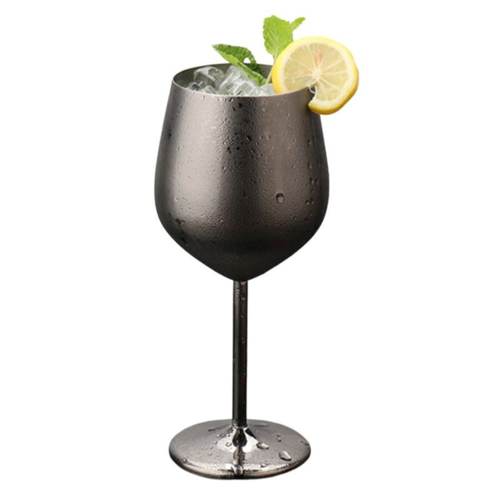 Verre à vin en inox brillant