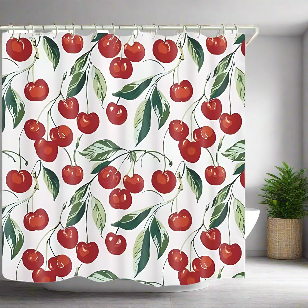 Rideau de douche cerises – 71"Wx71"L