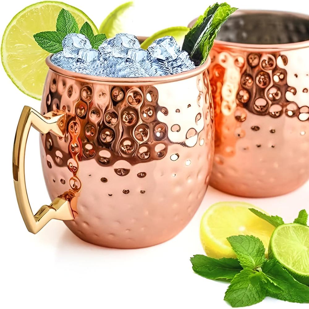 Mug en cuivre martelé